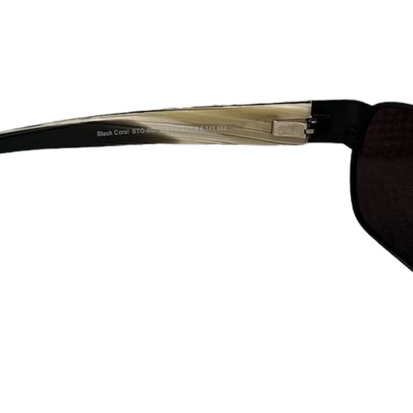 Maui Jim Unisex Black Coral Polarized Rectangular Sunglasses - Picture 4 of 7